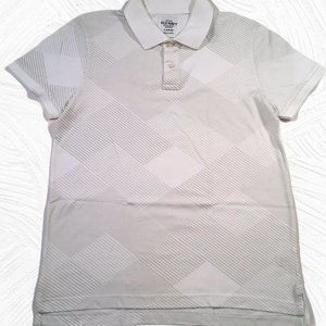 Old Navy Polo Shirt White Green New NWT $24.50